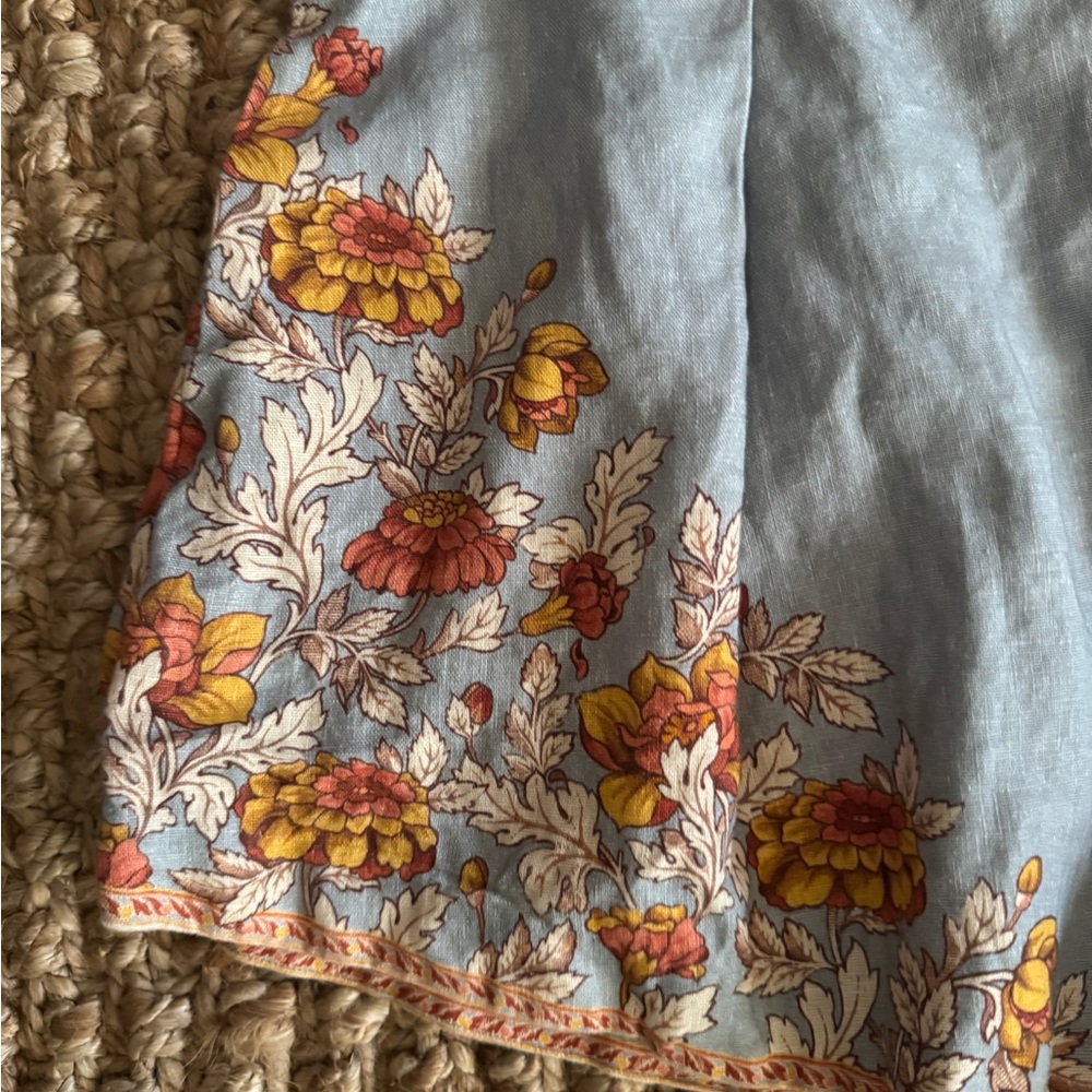 Zimmermann Andie Blue Floral High Waist Shorts - Picture 5 of 8